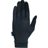 Chiba Men's Liner Gloves, Silk, Black, L