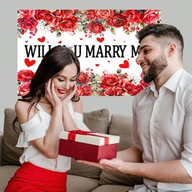 Proposal Decorations - Will You Marry Me, Will You Marry Me Decorations, Will You Marry Me Sign, Will You Marry Me Banner, Romantic Engagement Decorations Marriage Proposals Outdoor Party Valentine's