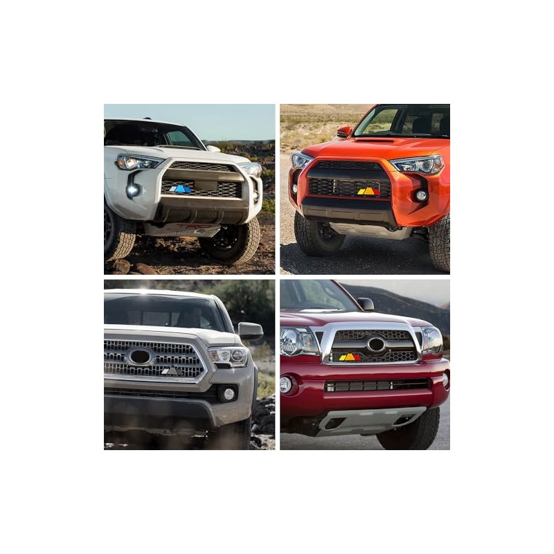Tri-Color Car Emblem for Mesh Gille,Waterproof Car Emblems and Badges