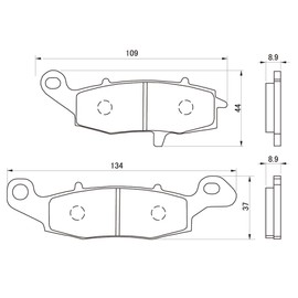 Daytona Motorcycle Brake Pads, Golden Pad X (Sintered Metal Pads), GSR750 (11-15), DL650 V-Strom (15-21), Glass Tracker (00-14), Zephyr 1100RS (96-03), Velsis (07-14), Ninja400R (11-17), etc. for