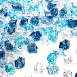 200 Stück Dekosteine Blau Edelsteine für Kinder Acryl Diamanten Kinder für Vasenfüllung Hochzeitsdeko Tischdekoration