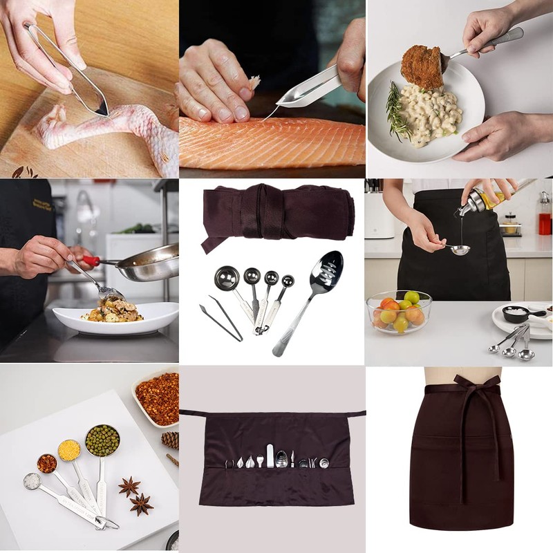 DUEBEL Professional Chef Plating Kit: 13 Piece Culinary Set with