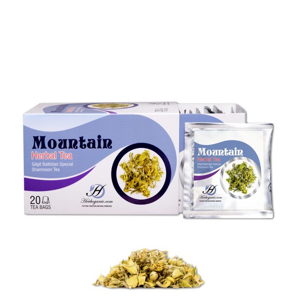 HERBOGANIC Mountain Herbal Tea - Digestion Support and Immune Boost