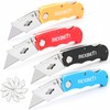 REXBETI 4-Pack Folding Utility Knife Quick-change SK5 Box Cutter for