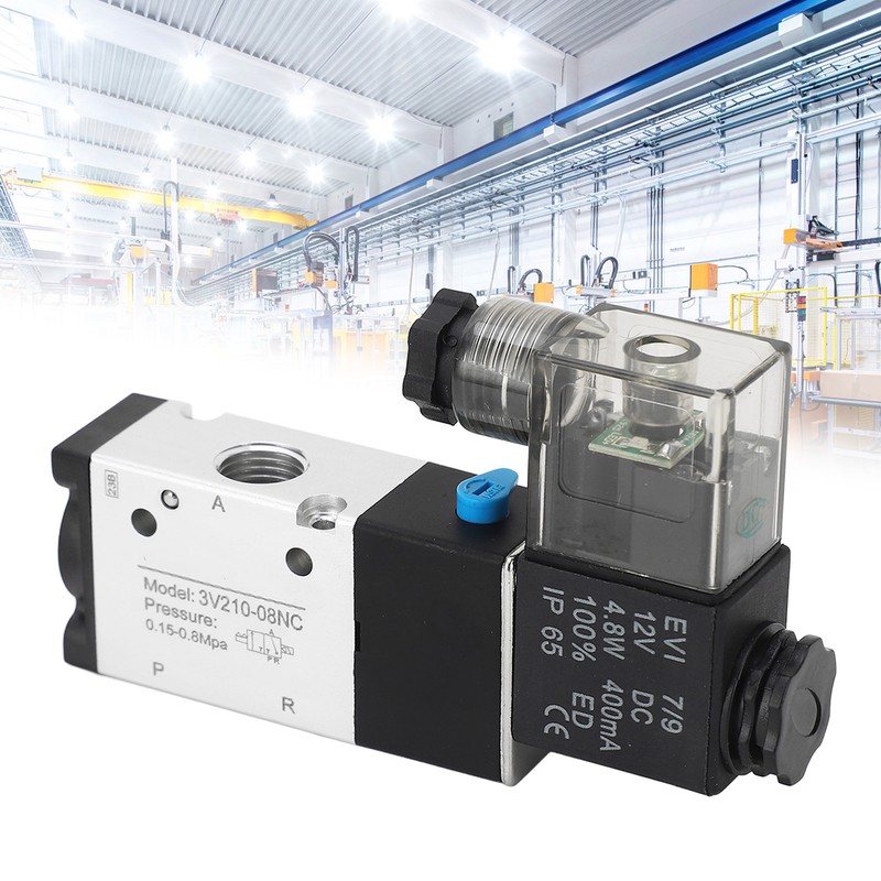 1/4in NPT Pneumatic Solenoid Valve 2 Position 3 Way IP65