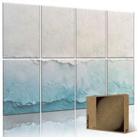 HushHues 8-Pack Art Acoustic Panels 48x32 Inches Acoustic Wall Panels- Stylish Sound Absorbing Panels for Recording Studios, Offices, Home, Easy Installation
