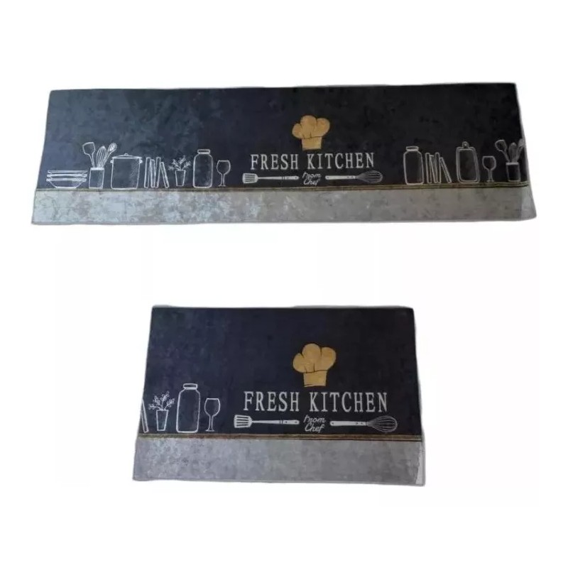 CM Juego De Tapetes Para Cocina Impermeable Antideslizante