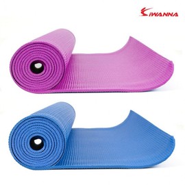 IWANNA PVC Yoga Mat 6mm Thin Lightweight Non-slip Stretching
