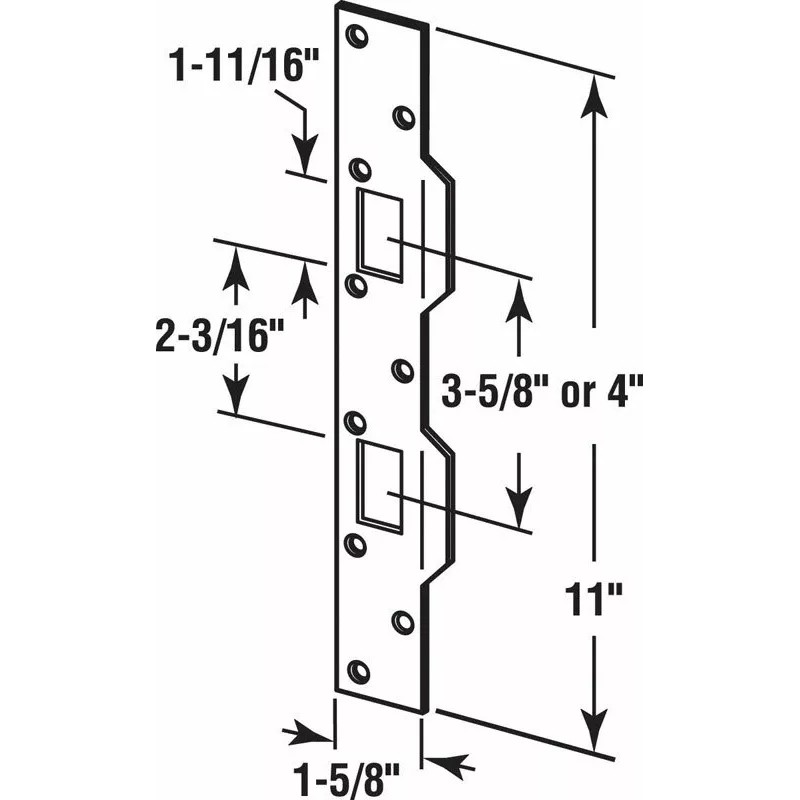 Prime Heavy Duty Maximum Security Combination Door Strike Brass Plated