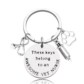 Inspirational Vet Nurse Gifts for Veterinarians Christmas Gifts for Vet Nurse Leaving Retirement Gift for Vet Student Assistant Birthday Gifts for Veterinary Nurse Thank You Gifts for Vet Key Ring