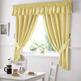 Alan Symonds Gingham Pelmet, Yellow