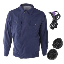 Cooling Clothing With Fan Summer Air Conditioning Jackets Men USB Charging Work ClothesBlue S/M