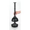 mDesign Plastic Toilet Plunger with Lift & Lock Cover Set,