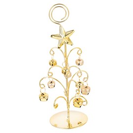 Ciieeo Clip para Número De Mesa Navideño De Hierro En Forma De Árbol Pequeño Dorado, Soporte Metálico para Fotos y Notas, Decoración para Bodas y Fiestas, Adecuado para Mesa En Eventos,