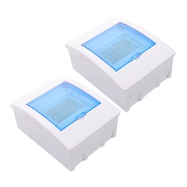Operitacx 2Pcs Distribution Protection Box for Circuit Breaker Weatherproof Electrical Panel with Stylish Transparent Cover for Outdoor Use