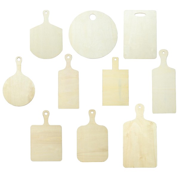 UR URLIFEHALL 10 pcs 10 Styles Wooden Mini Cutting Board