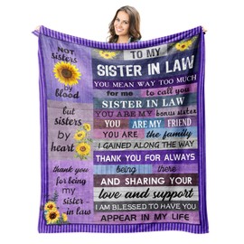 Peliny Chrid Christmas Sister in Law Gifts Throw Blanket 60inx50in - Sister in Law Gifts for Women - Gifts for Sister in Law - Birthday Gifts for Sister in Law - Sister in Law Wedding Gift