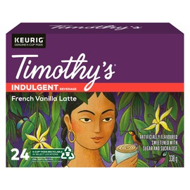 Timothy's French Vanilla Latte K-Cup Coffee Pods, 24 Count For Keurig Coffee Makers
