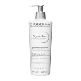 BIODERMA, Limpiador Exfoliante, Pigmentbio Foaming Cream, Jabón en Crema Exfoliante para Rostro, 500ML