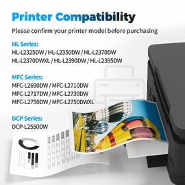 BAIINK TN 760 Toner Cartridge Replacement for Brother TN760 TN730 Toner TN-730/TN-760 Compatible with MFC-L2750DW HL-L2370DW MFC-L2710DW HL-L2350DW DCP-L2550DW HL-L2390DW HL-L2395DW Printer (4 Black)