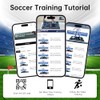 Soccer Training Mat with QR Code Tutorials, Footwork Practice Mat