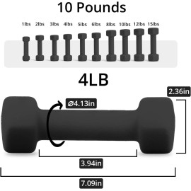 Portzon Weights Dumbbells 10 Colors Options Compatible with Set of 2 Neoprene Du