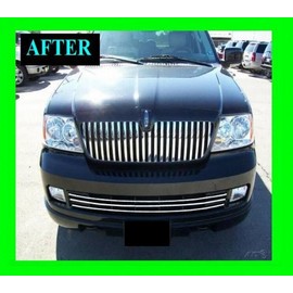 312 Motoring fits Lincoln Navigator 2005-2006 Lower Chrome Grille Grill KIT 05 06 Limited Luxury Ultimate Elite