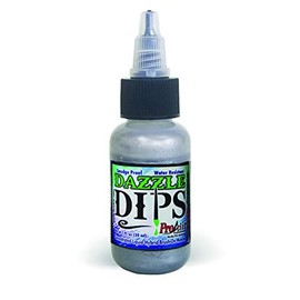 Face Painting Makeup - ProAiir Waterproof Brush On Dazzle DIPS - 1 oz (30ml) Silver