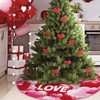 Fzbali Valentines Day Christmas Tree Skirt, 48 Inches Lace-up Rose