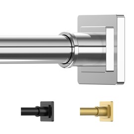 UIOSANRT Stainless Silver Shower Curtain Rod 31-79 Inches Non-Slip Shower Rod Tension Mounted No Drill Shower Curtain Rods Spring Tension Rod Adjustable Tension Curtain Rod for Windows Bathroom