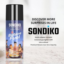 Sondiko Butane Refill, Premium Butane Fuel Canister, Premium Quality Fuel for Jet Flame Lighters and Torches(3 Can)