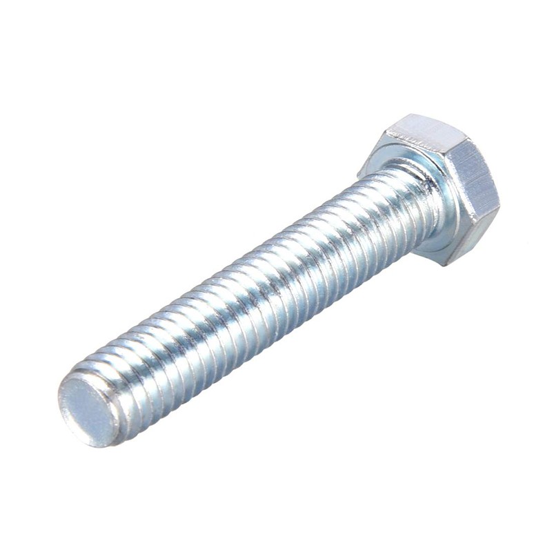 sourcing map Hex Head Screw Bolts Carbon Steel 3/8"-16x2" Fastener