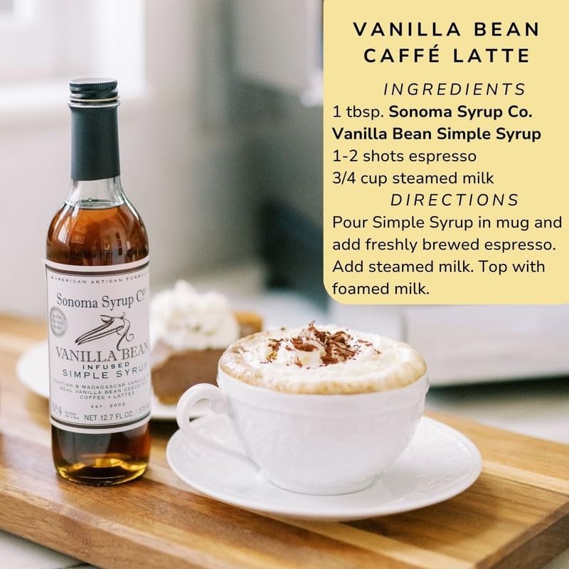 Sonoma Syrup Co. Vanilla Bean Infused Simple Syrup 12.7 fl