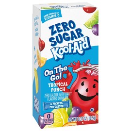 Kool-Aid Zero Sugar - 6 Pack - 3 Boxes - 18 Packets (Tropical Punch - Zero Sugar - 3 Box Pack)