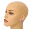 15mm Lavender Button-Shaped Stud Earrings in Matte Acrylic – Elegant