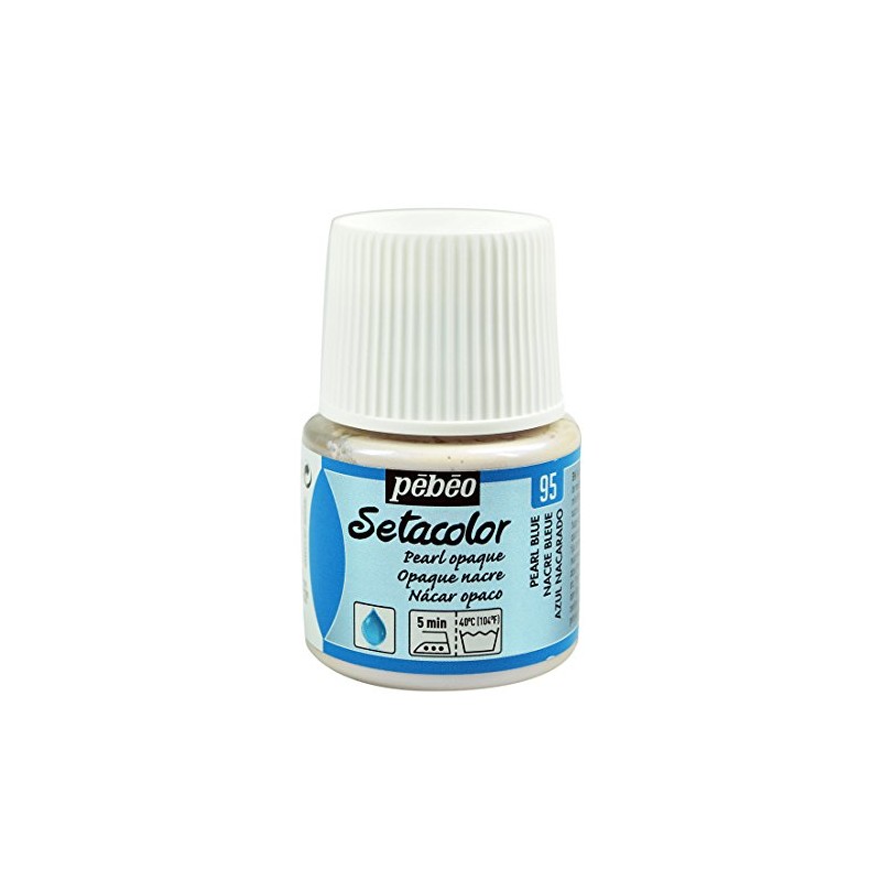 Pebeo Setacolour Fabric Paint Opaque 45ml PEARL BLUE