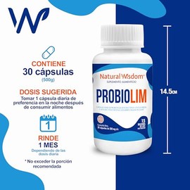 NW Probiolim con Probioticos Mujer Hombre Bifidobacterium Longum BB536 y Breve B-3 + Goji Berry | 30 Capsulas de 500mg | Antioxidante | Ingredientes N