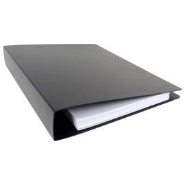 17x11 Binder Poly Panel Featuring a 2" Angle-D Ring Black