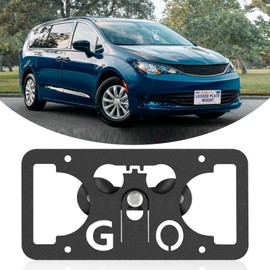 No Drill Front License Frame Compatible with Chrysler Voyager 2020-2024 Anti-Theft License Plate Grille Mount Holder Car Tag Covers Rust-Proof, Rattle-Proof Car Accessories