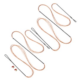 PATIKIL Bow String Replacement,12 Strands Recurve Bowstring with Nock Point for AMO 62" Traditional Recurve Bow, Black Orange