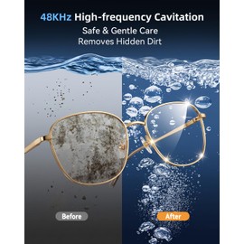 KUNPHY Ultrasonic Jewelry Cleaner, 400ml Sonic Cleaner for Rings, Glasses
