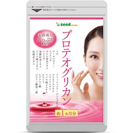 Seedcoms Proteoglycan Supplement, Ceramide, Hyaluronic Acid, Collagen (Approx. 1 Month Supply, 30 Capsules)