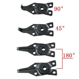 4 in 1 5 Inch Circlip Pliers Set, Multi-Function Internal and External Retaining Snap Ring Pliers, Pliers Heads Wire Cable Crimping Precision Circlip Tool for Maintenance and Repair, Yellow