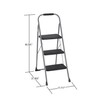 COSCO 11408GNF1E, Green Three Big Folding Step Stool with Rubber