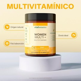 Vitaminas Mujer con Colageno Hidrolizado, Acido Folico VITAL BOTANICS
