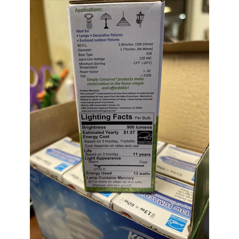 AM CONSERVATION GROUP (CASE OF 6) ENERGY STAR 31W=60W 12k