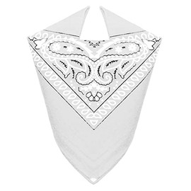 Van Der Rich ® - Bandanas made of 100% cotton headscarf for men and women, White