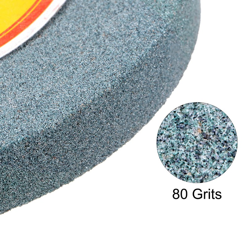 uxcell 5-Inch Bench Grinding Wheels Green Silicon Carbide GC 80