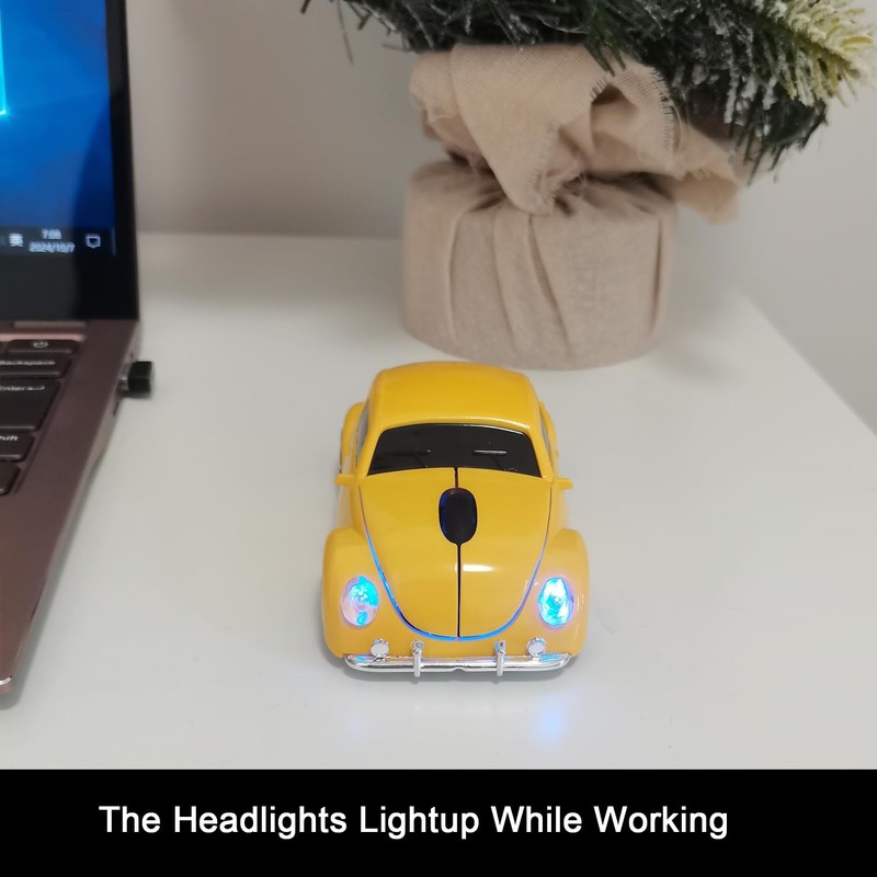 WUQIDA Wireless Car Mouse, Funny Car Shaped Mouse 2.4GHz Optical