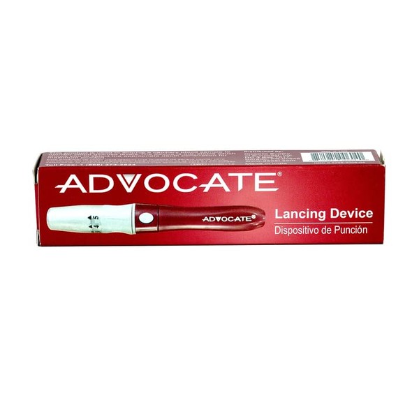 Advocate Lancing Device with Less Pain Design, Blood Sample Pen for Diabetes Testing, Adjustable for Minimizing Pain and Discomfort in Blood Glucose Testing